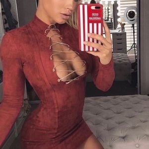 Oh Polly burnt orange dress